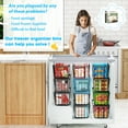 thumbnail image 4 of Yeabett 4 Pack Freezer Organizer Bins Stackable Chest Freezer Organizer with Foldable Handle for 5-7 Cu.FT Deep,Freezer Storage Baskets Easy to Reach Food from Bottom,Black, 4 of 8