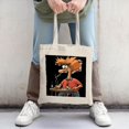 thumbnail image 2 of Stylish Canvas Tote Bag with Vibrant Orange and Pink Splash Design - Perfect for Shopping Travel and Parties, 2 of 4
