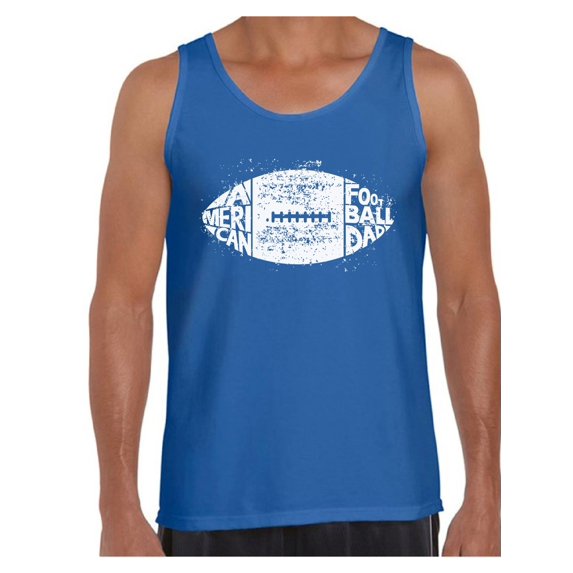 Awkward Styles Men's American Football Dad Vintage Graphic Tank Tops White Sporty Father's Day Gift