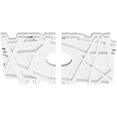 thumbnail image 2 of 16"W x 10 5/8"H x 3"ID x 5 1/2"C x 1"P Novo Architectural Grade PVC Contemporary Ceiling Medallion, Two Piece, 2 of 11