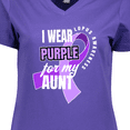 thumbnail image 4 of Inktastic I Wear Purple For My Aunt Lupus Awareness Women's V-Neck T-Shirt, 4 of 5