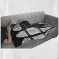 thumbnail image 6 of Shutters Soft Flannel Fleece Throw Blanket, Old Door of the Farmhouse Facade Architectural Detail Timber Framing, Cozy Plush for Indoor and Outdoor Use, 70" x 90", Charcoal White, by Ambesonne, 6 of 6