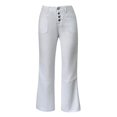 thumbnail image 4 of Flare Leg Jeans for Women, Audhol Women's Flare Bell Bottom Jeans Mid-High Waisted Stretch Wide Leg Denim Pants Bootcut Jeans for Women White 2XL, 4 of 6