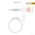 thumbnail image 5 of ANGARA Natural Unique Diamond Three Stone Engagement Ring in 14K White Gold for Women (Size-3mm| Color-G| Clarity-VS2) | April Birthstone, Anniversary, Jewelry Gift for Women | Natural Diamond Ring, 5 of 9