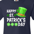 thumbnail image 4 of Inktastic Happy St. Patrick's Day Green Hat and Clovers Youth T-Shirt, 4 of 5