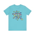thumbnail image 5 of USVI Flag Splash Summer T-Shirt | Virgin Islands Madras Heart Tee | USVI Souvenirs Gift, 5 of 17