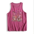 thumbnail image 4 of Busydd Tank Top for Women Trendy Floral Print Sleeveless Summer Tops Casual Loose Round Neck T Shirts for Women Comfortable Cotton Camisole Graphic Tees S, 4 of 4