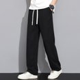 thumbnail image 1 of Warm and Comfortable Men's Korean Style Waffle Track Pants for All Seasons, 1 of 10