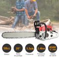 thumbnail image 4 of Fompes Gas Chainsaw 20'' 2-Stroke 58CC Cordless Handheld Chainsaw for Farm Garden Ranch Cutting Wood/Firewood, 4 of 14