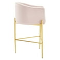 thumbnail image 4 of Modway Savour Tufted Performance Velvet Bar Stool in Pink, 4 of 9