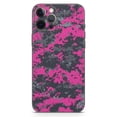thumbnail image 2 of DesignSkinz Hot Pink and Gray Digital Camouflage Full-Body Skin Decal Wrap Cover for iPhone 15 Pro, 2 of 9