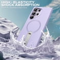 thumbnail image 4 of FITO for Samsung Galaxy S25 Ultra Case [ Rotatable Kickstand | Soft Anti-Scratch Microfiber Lining | Compatible with MagSafe] Silicone Phone Cover - Purple, 4 of 8