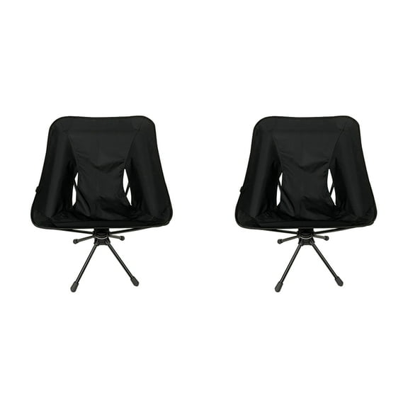 2X Swivel Chair Camping Portable 360 Rotating with Carry Bag for Outdoor Camp Travel Beach Picnic Fishing