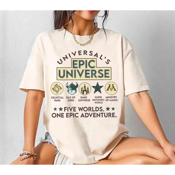 Retro Theme Park Unisex T-Shirt, Orlando Family Trip 2025 Shirt, Universal Studios Vacation Tee