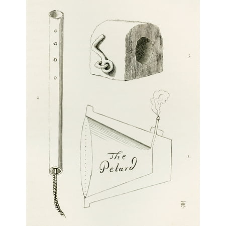 Figs 1 And 3 Types Of Petards Or Small Bombs Usually Conical Or Rectangular Metal Objects Containing Gunpowder Fig 2 The Pipe Used To Carry The Lighted Match From The British Army Its Origins (Best Gunpowder Age Army)