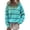 Green #083, variant on Womens Quarter Zip Striped Sweater Oversized Turtleneck Pullover Top, 2XL