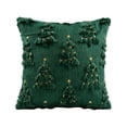 thumbnail image 2 of Christmas Throw Pillow Covers 18x18 Inch, Embroidered Decorative Square Pillowcases, Farmhouse Holiday Cushion Covers for Couch Sofa Living Room Bedroom Outdoor Home Decor, 2 of 8