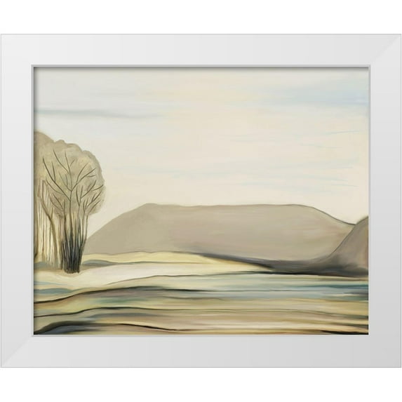 Murdock, Ramona 14x12 White Modern Wood Framed Museum Art Print Titled - Ferry Butte Creek