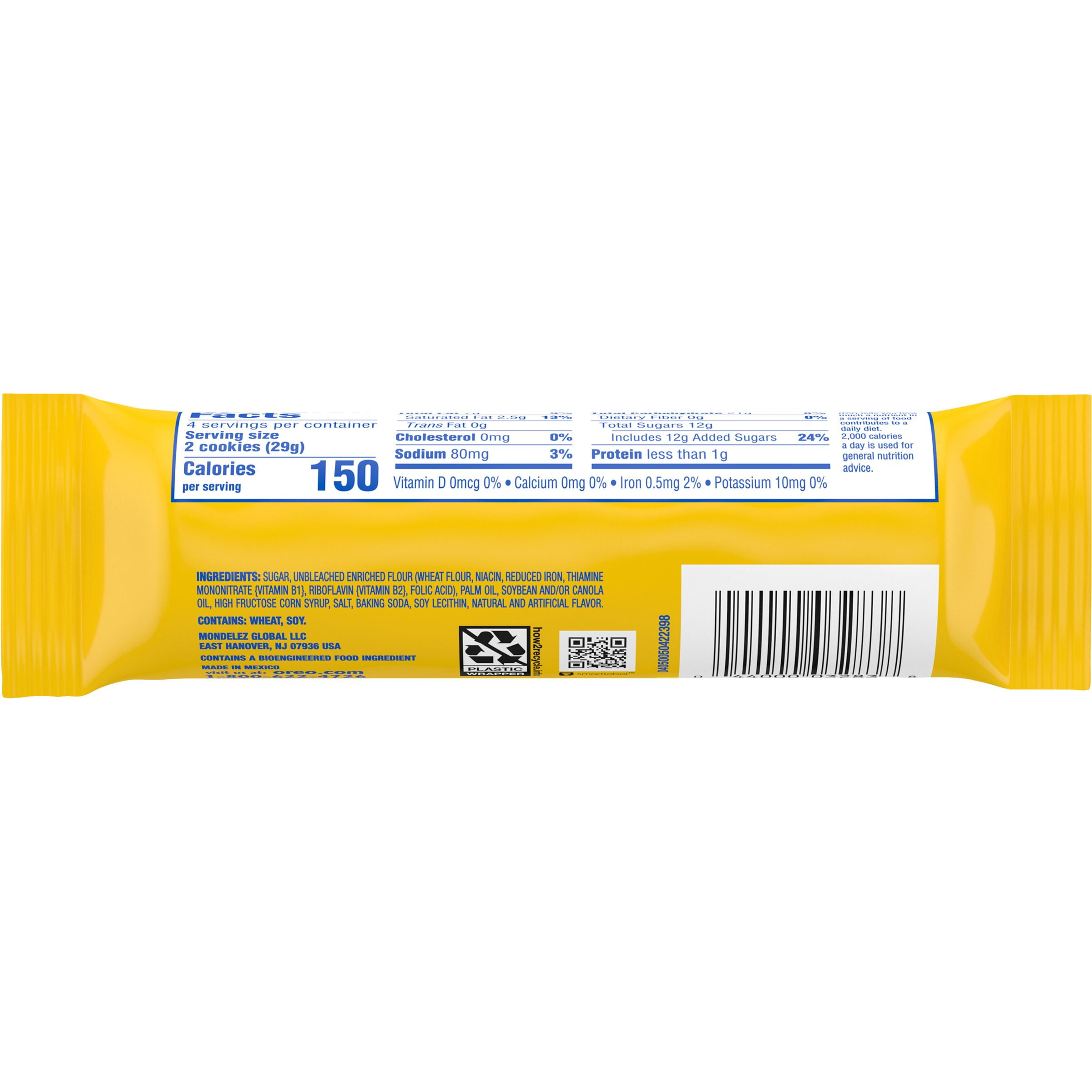 (2 pack) Nabisco Oreo Golden Double Stuf Sandwich Cookies, 8 Count, 4 oz