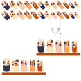 thumbnail image 4 of Extra Long Coffin Press on Nails Brown False Nails with Graffiti DesignsFalse Nails-24Pcs, 4 of 4