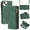 Green, variant on Suitable for iPhone15Pro wallet case with diagonal zipper cover and anti-drop holster