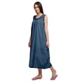 thumbnail image 3 of Moomaya Womens Lace Border Sleepwear For Ladies Button Placket Nightdress, 3 of 5