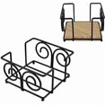 thumbnail image 1 of wonima02 Vintage Coaster Holder Black Iron Metal Holder Storage Caddy for Both Round and Square Coasters Fit 4 to 9 Pieces Coasters,4.3 Inch (1), 1 of 1