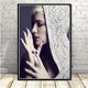 thumbnail image 1 of Pintura al óleo de Halsey Pop para decoración del hogar, póster de arte para pared, imágenes de DJ, cantante de flores y estrellas, novedad, 1 of 4