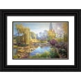 thumbnail image 1 of Kopania, Zbigniew 18x13 Black Ornate Wood Framed with Double Matting Museum Art Print Titled - A Garden Monet Style I, 1 of 4