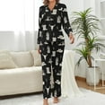 thumbnail image 4 of Top-kevin Flat Stylish Mahjong Women's Long-Sleeve Shirt And Full-Length Bottom Pajama Set, 4 of 11