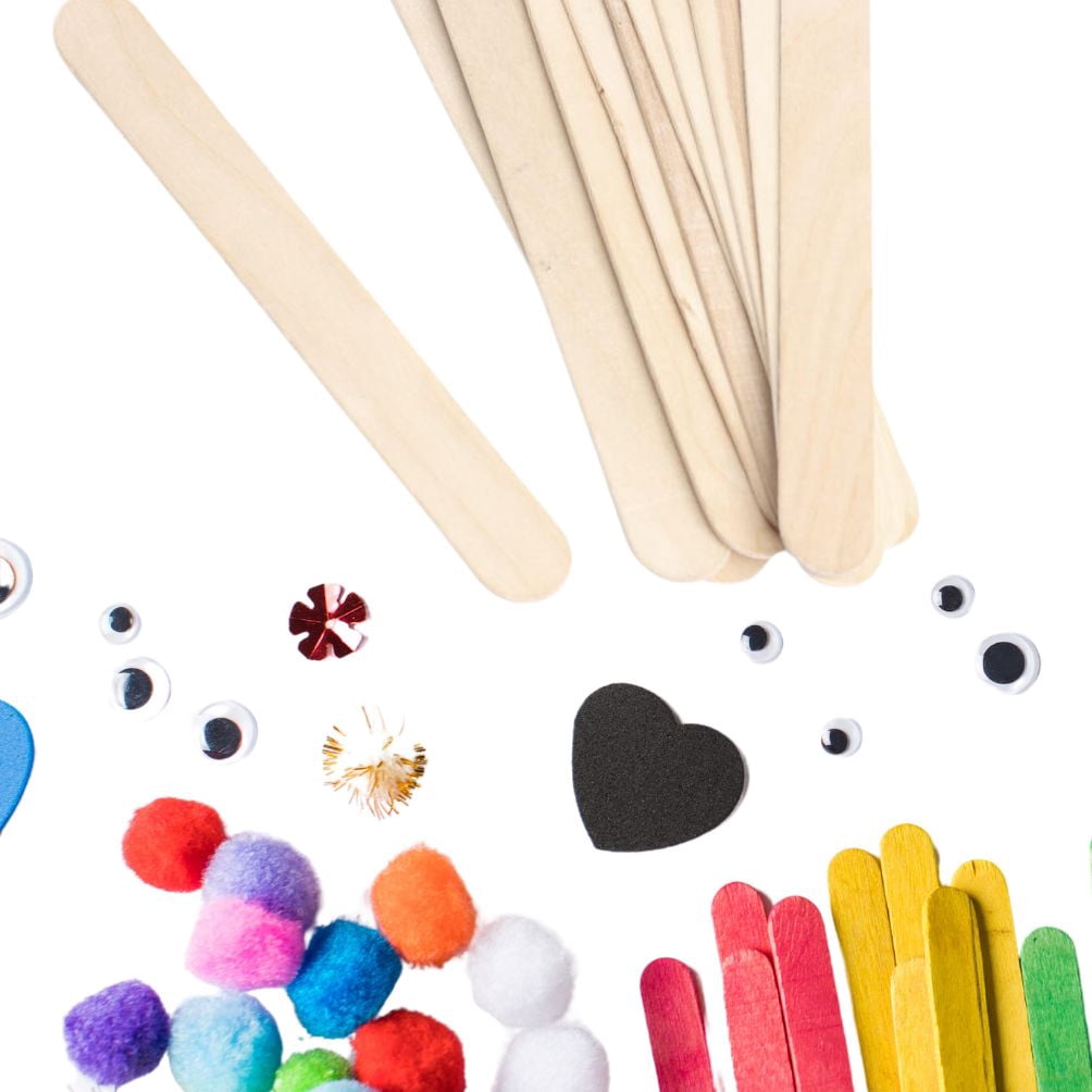 320pcs Unfinished Wooden Jumbo Popsicle Sticks - for Crafts - Factory Direct Craft