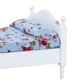 thumbnail image 3 of 1/12 linda casa de muñecas cama azul Calico Mini cama modelo para casa de muñecas (blanco) Ndcxsfigh  libre de BPA, 3 of 9