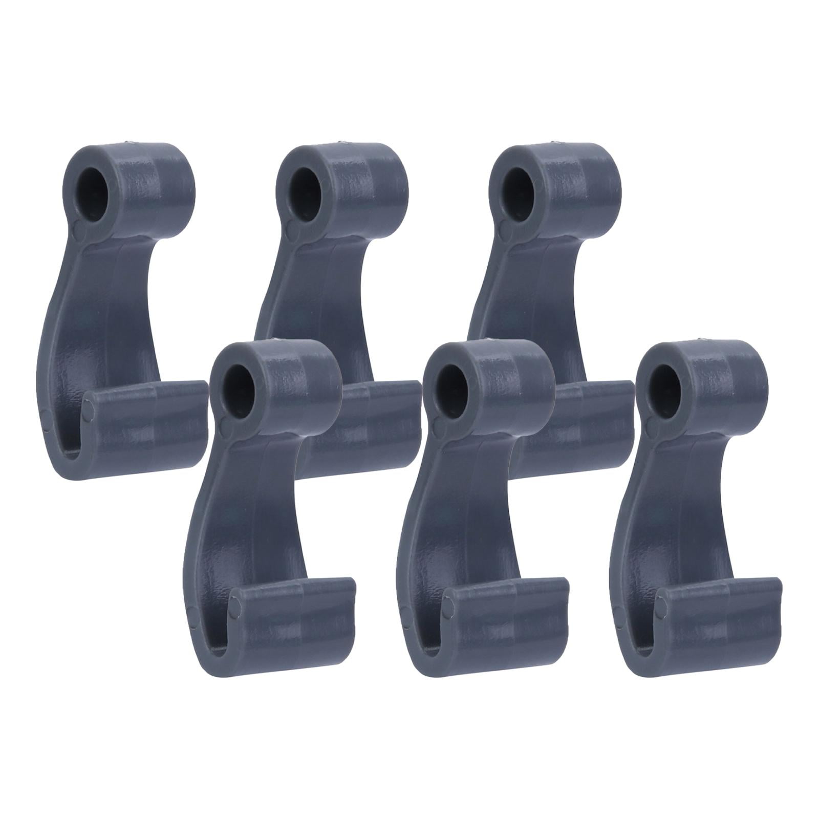 harayaa 3x 6 Pieces Bungee Shock Cord Hook J Hooks Multifunctional Kayak Attachments Black Lashing Hooks for Kayaks Accessories Paddle Canoe Repair