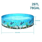 Portable Inflation-free Hard Swimming Pool Folding Pool Family Swimming Pool Round Swimming Pool for Babies Kids Adults