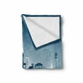 thumbnail image 2 of City Soft Flannel Fleece Throw Blanket, Gloomy Skyscrapers View of New York America, Cozy Plush for Indoor and Outdoor Use, 70" x 90", Blue Grey Petrol Blue, by Ambesonne, 2 of 6