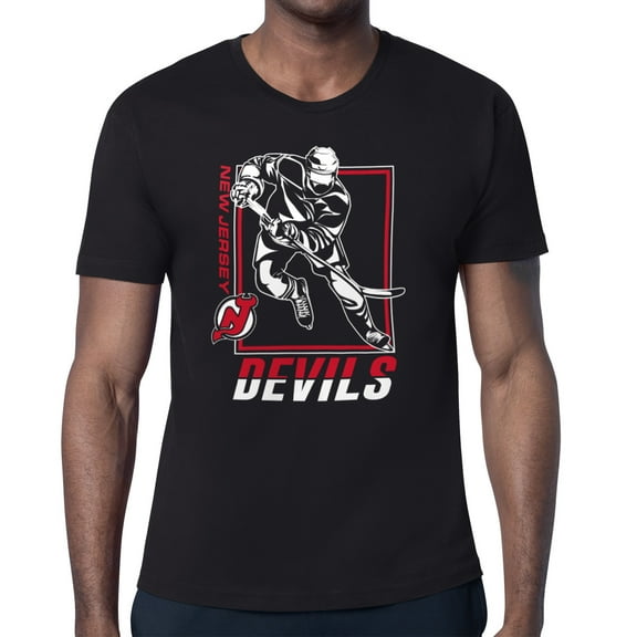Men's Starter Black New Jersey Devils Player Grid T-Shirt