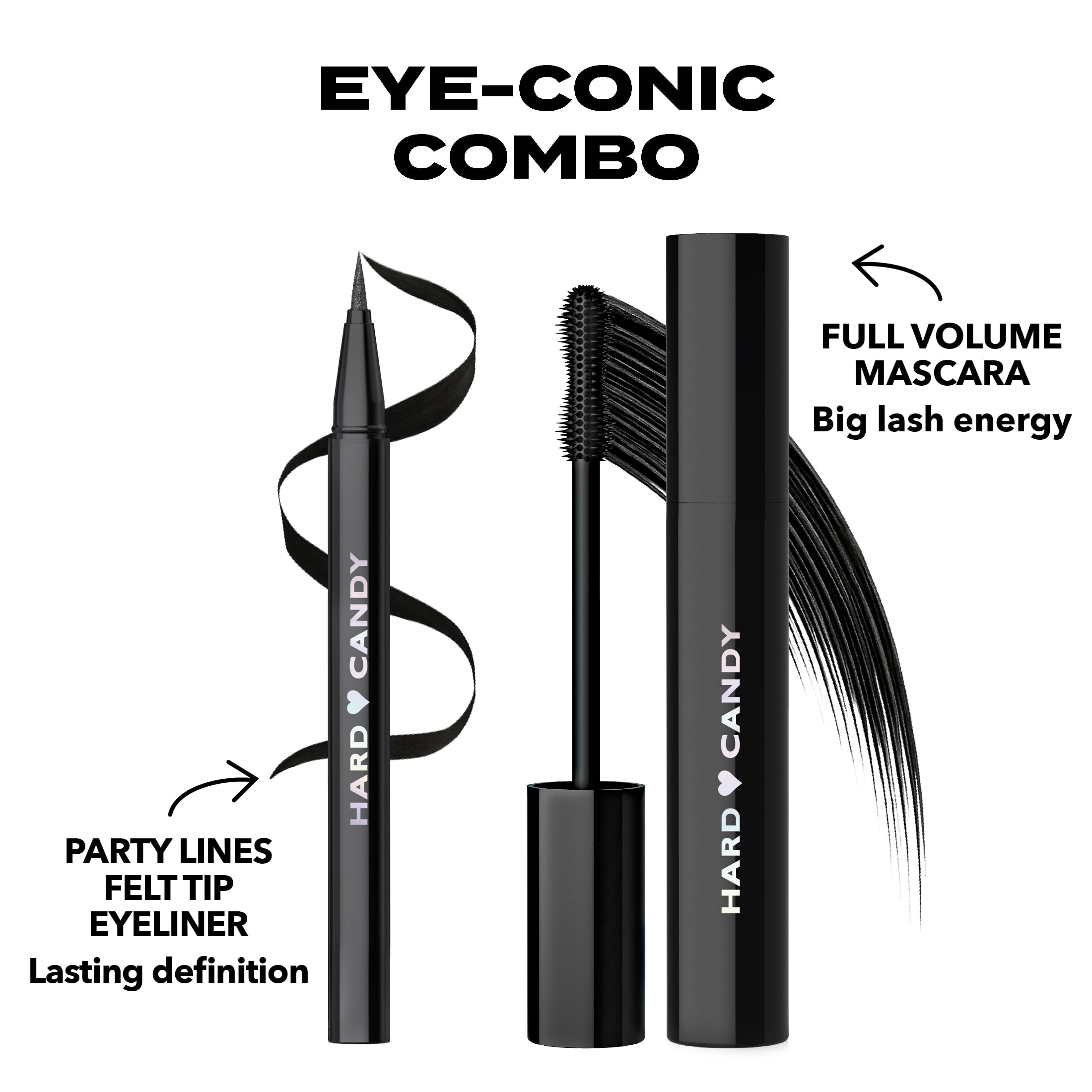 Hard Candy Party Lines Felt Tip Liner, Liquid Eyeliner, Waterproof, Little Black Dress, Black