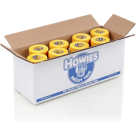 Howies Hockey Tape - Yellow Stretchy Grip Hockey Tape (12 Pack) Coband Cohesive Wrap