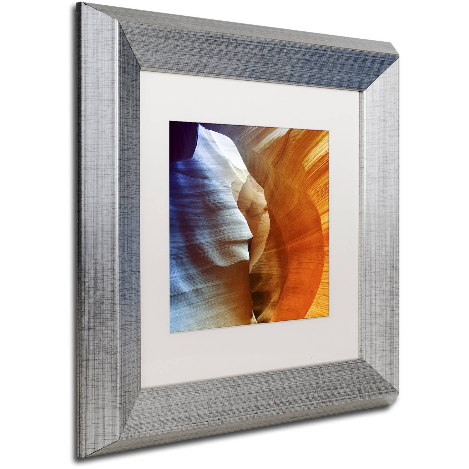 Trademark Fine Art "Antelope Canyon" Canvas Art by Philippe Hugonnard, White Matte, Silver Frame