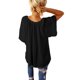 thumbnail image 4 of VISgogo Tops de manga corta para mujer con color sólido, versión suelta, estilo casual, ropa de verano plisada VISgogo moda, 4 of 5