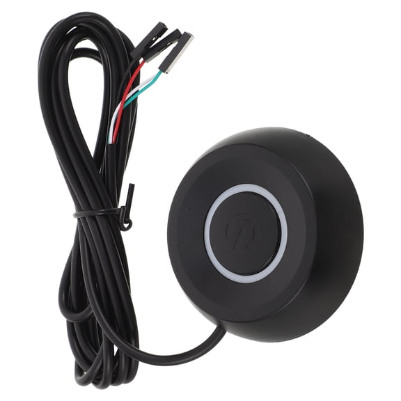 HONMEET External Pc Power Button Metal Atx Compatible Easy Install Black