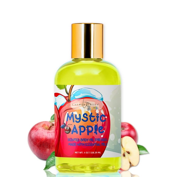 Mystic Apple Kids Natural Body Oil with Natural Hydration & Soothing Scent - 4 oz by LatherGreen