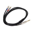 thumbnail image 3 of Cable TRS macho de 1/4 pulg. a doble RCA macho, conector TRS de 6,35 mm a 2 RCA, cable de micrófono divisor de 5,9 pies, 3 of 8