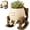 Smiling, variant on Cutie Potsy Rocking Plant Pot, with Drainage Hole, Rocking Chair Planter, Hanging Basket for Indoor Plants, Cute Smiley Head Face Design