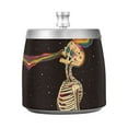 thumbnail image 7 of Yayeee Ashtray with Lid for Cigarette Smokeless Stainless Steel Home Ash Holder, Skeleton Stripes, 7 of 7