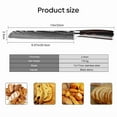 thumbnail image 5 of 13 Inch Serrated Bread Knife Ultra Sharp Carbon Steel Kitchen Chef Cake Slicer, 5 of 6