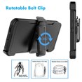 thumbnail image 6 of Njjex For Samsung Galaxy S24 5G Case with Belt-Clip Holster ,Heavy Duty Protective Drop Protection Shockproof Cover with [Built in Screen Protecotr] - Black, 6 of 7