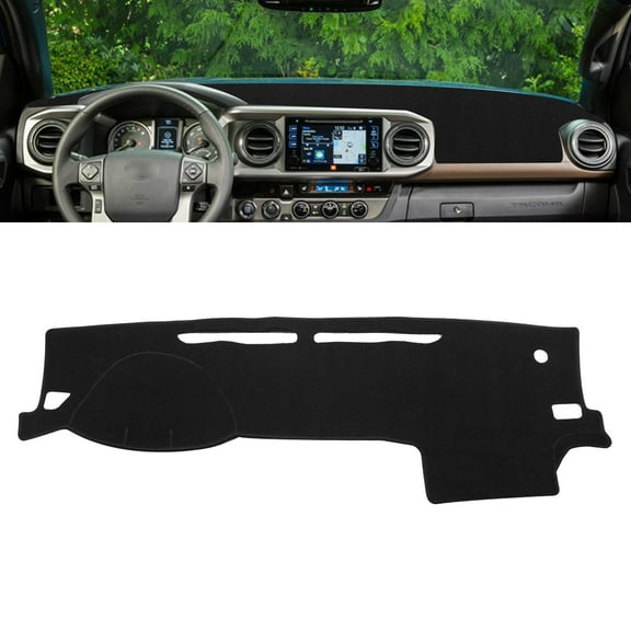Xotic Tech Center Console Dashboard Mat Pre-Cut Non-Slip Sunshield Sun Glare Protector Dash Carpet Pad Black Cover Compatible with Toyota Tacoma 2016-2023