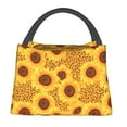 thumbnail image 2 of Vsdgher Yellow Leopard Print Sunflower Print Insulated Reusable Bags with Sturdy Zipper and Handles, Foldable Totes for Hot or Cold Food Bring or Delivery, 2 of 8