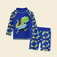 thumbnail image 6 of GYRATEDREAM Boys Two Piece Rash Guard Swimsuits Long Sleeve Swimwear UPF50+ with Swim Trunk Bathing Suit for 3-4Y, 6 of 8